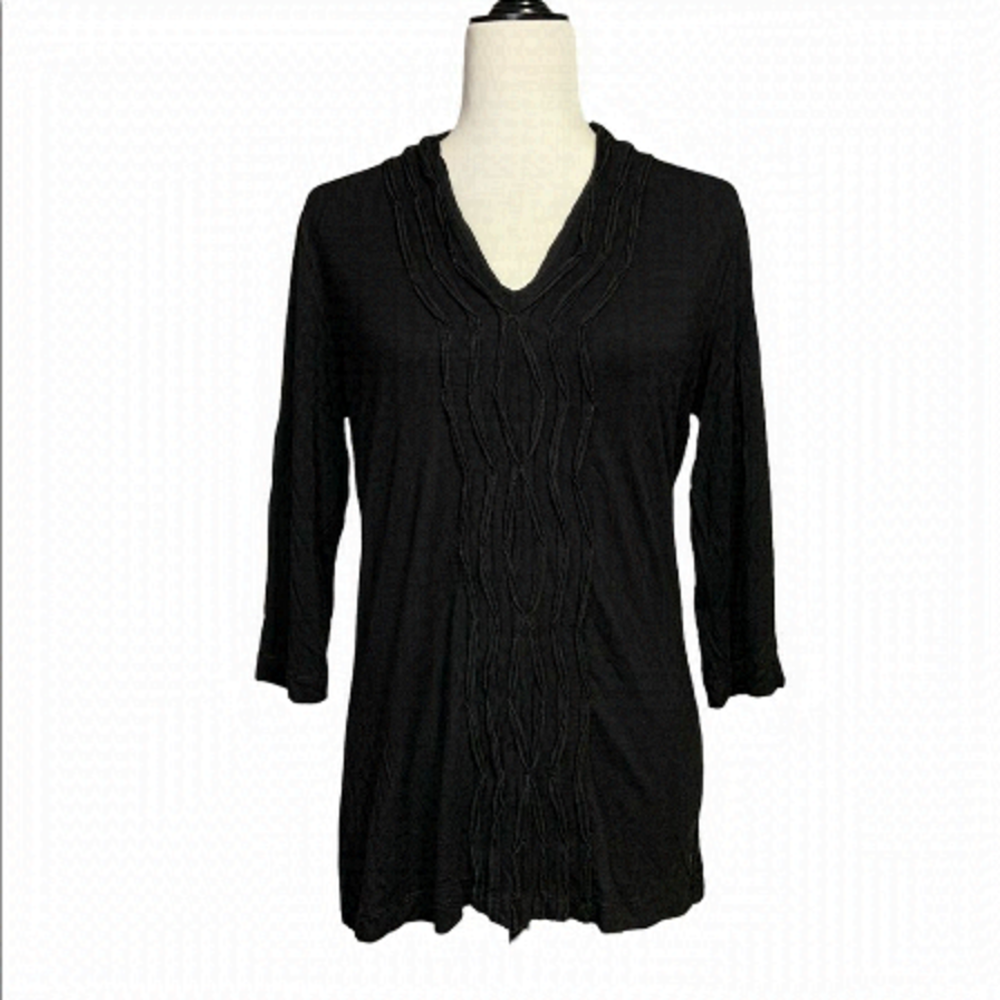 🚨 Escada 3/4 Sleeve V Neck Blouse